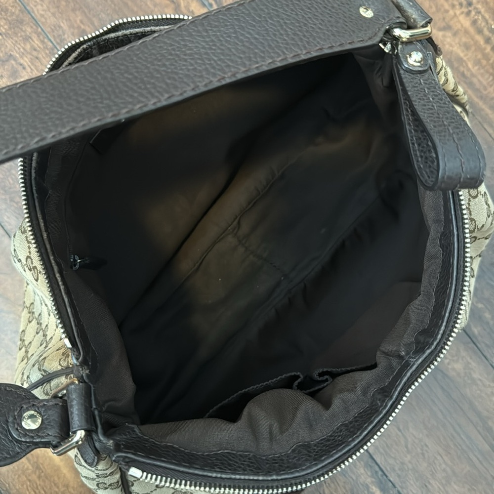 Gucci Monogram Canvas Sukey Hobo Bag + Gucci Original GG Wallet - AUTHENTIC - Picture 14 of 16